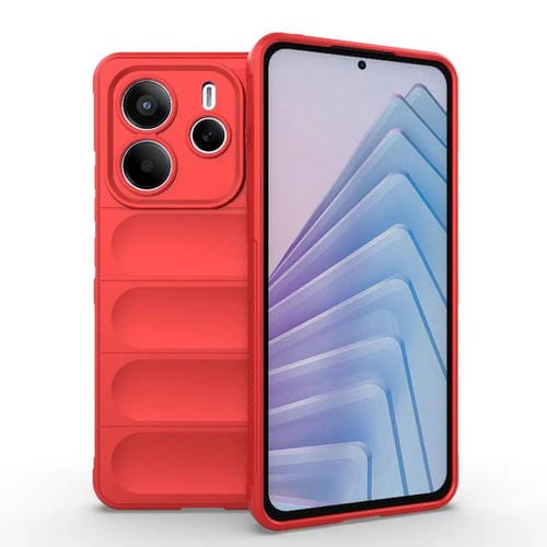 Funda de TPU + Franela Magic Shield para Redmi Note 14 5G (Roja)