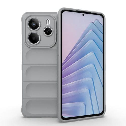 Funda de TPU + Franela Magic Shield para Redmi Note 14 5G (Gris)