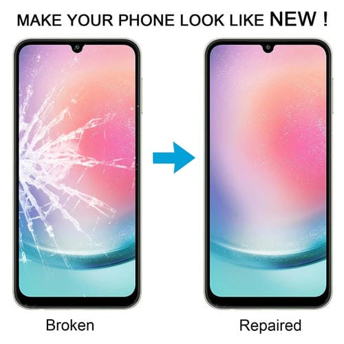 Glass Lens Screen Samsung Galaxy A24 4G SM-A245F with OCA Adhesive (10 Pieces)