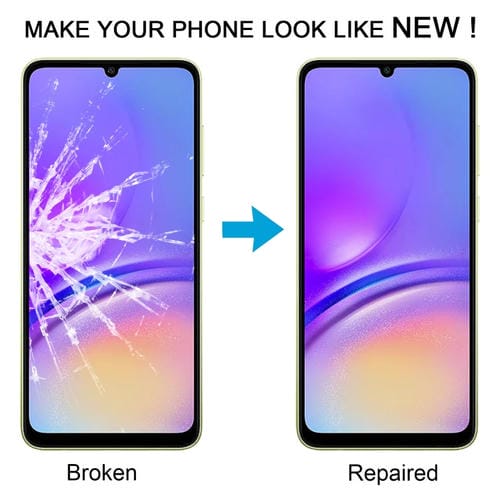 Verre de protection extérieur Samsung Galaxy A05 SM-A055F Écran frontal avec adhésif OCA (10 pièces)