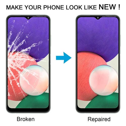 Objectif en verre Samsung Galaxy A22 5G SM-A226B Écran frontal avec adhésif OCA (10 pièces)