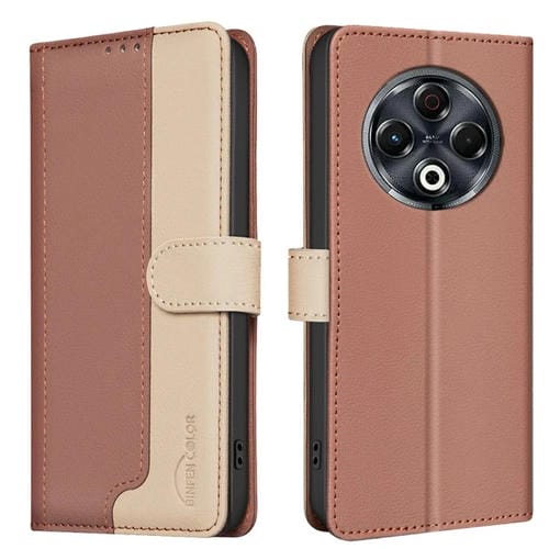 Funda de Cuero Antirrobo con Protección RFID para Teléfono Tecno Spark 30 4G (Marrón)