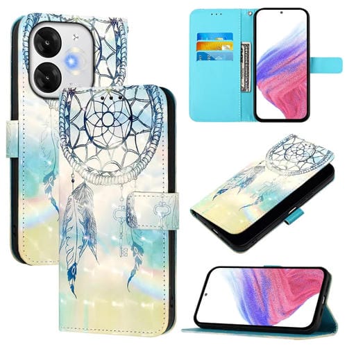 Funda de Cuero con Tapa Horizontal y Pintura 3D para Itel A80 4G (Dream Wind Chimes)