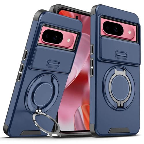 Funda con anillo deslizante para Google Pixel 10/10 Pro (azul)