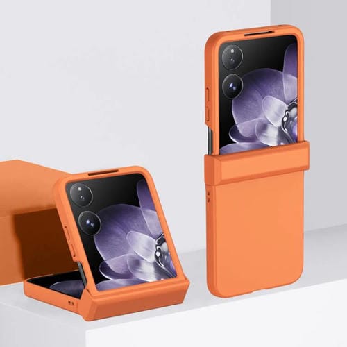 Funda de PC 3 en 1 con tacto suave para Xiaomi Mix Flip 2 (naranja)