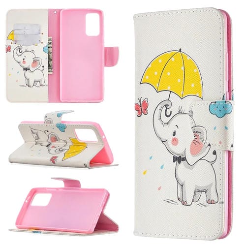 Estuche para Samsung Galaxy Note20 Cuero Tapa Horizontal Patrón Dibujo Soporte Ranuras Billetera (Elefante)