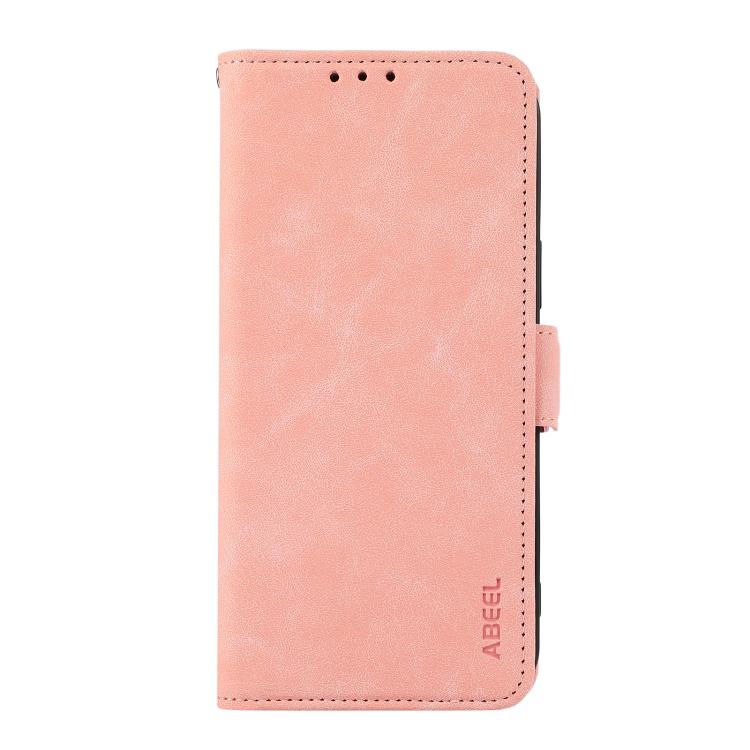 Funda de Cuero Abeel con Imán Rfid y Diseño Esmerilado para OnePlus 13R Global (Rosa)