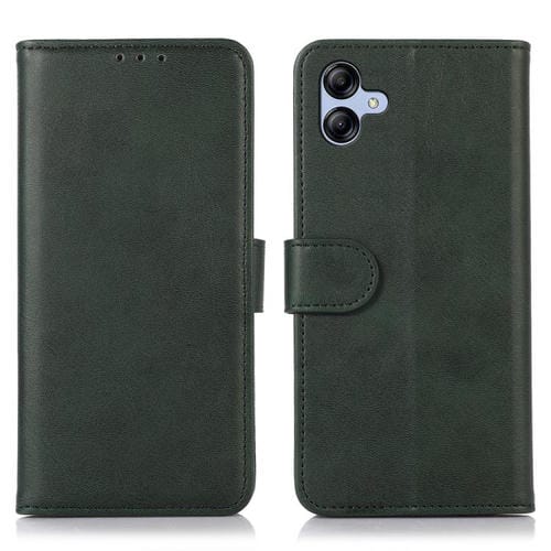 Funda de piel con tapa y textura de vaca para Samsung Galaxy A07 5G (verde)