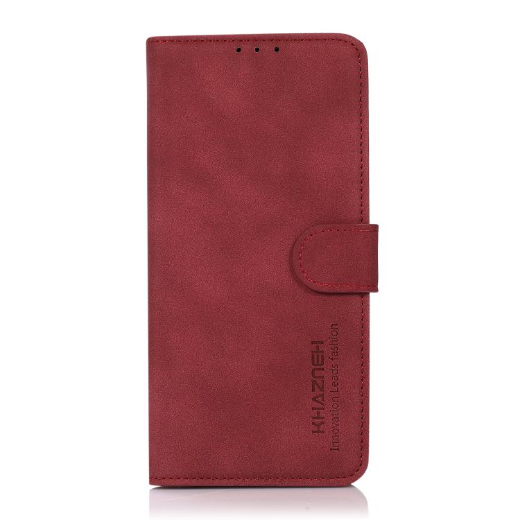 Funda de cuero con textura mate KHAZNEH para Samsung Galaxy A07 5G (roja)