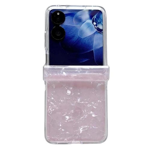 Funda de tres piezas con textura perlada para Xiaomi Mix Flip 2 (rosa)