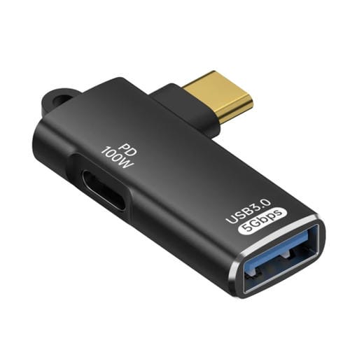 Adaptador Usb-C a Usb OTG PD100W 5 Gbps Ads-617 (Negro)