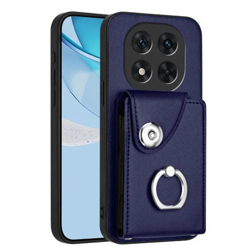 Funda para Redmi Note 14 Pro 5G con tarjetero y anillo (azul)
