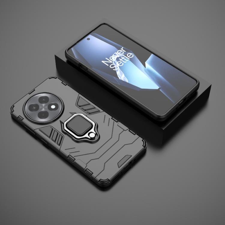 Funda de Teléfono OnePlus Ace 5 5G/13R con Soporte de Anillo Magnético PC + TPU (Negro)