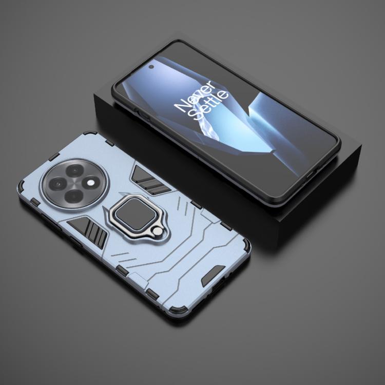 Funda de Teléfono OnePlus Ace 5 5G/13R con Soporte Anillo Magnético PC y TPU (Azul Marino)