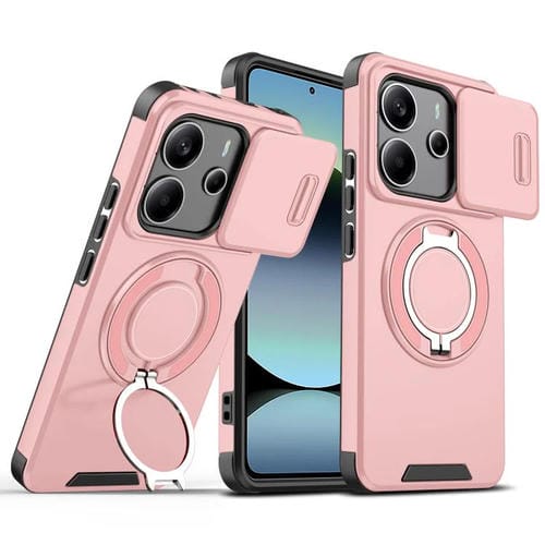 Funda para Redmi Note 14 4G con anillo deslizante de 163,25 mm (rosa)
