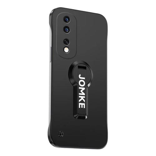 Estuche para Teléfono Honor 80 Pro con Soporte Giratorio 360 Grados y Barniz para Hornear (Negro)