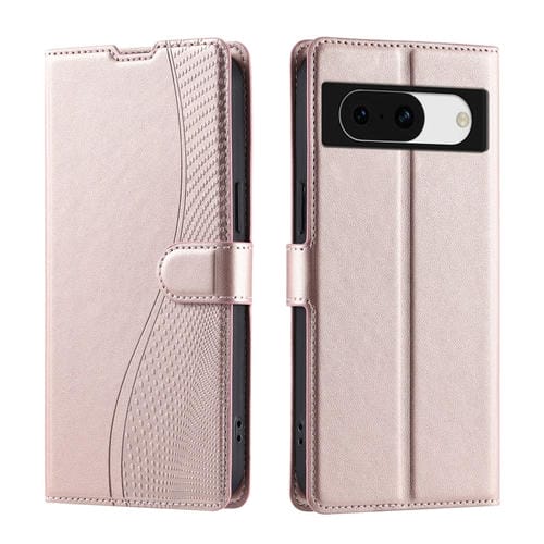 Funda de Cuero Ultrafina con Puntos para Google Pixel 8A Voltage (Oro Rosa)