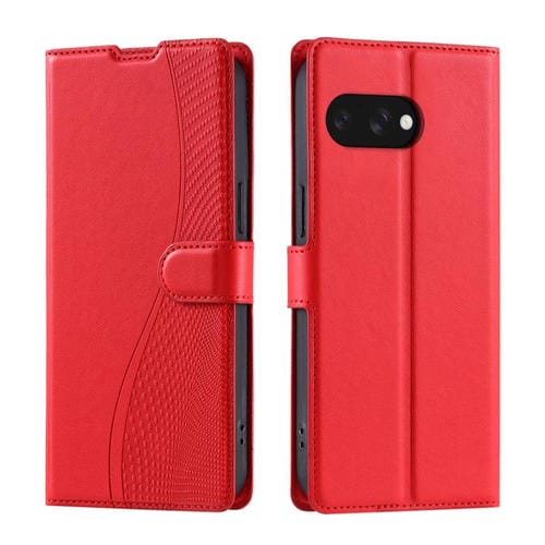Funda de Cuero Ultrafina con Puntos para Google Pixel 9A Voltage (Roja)
