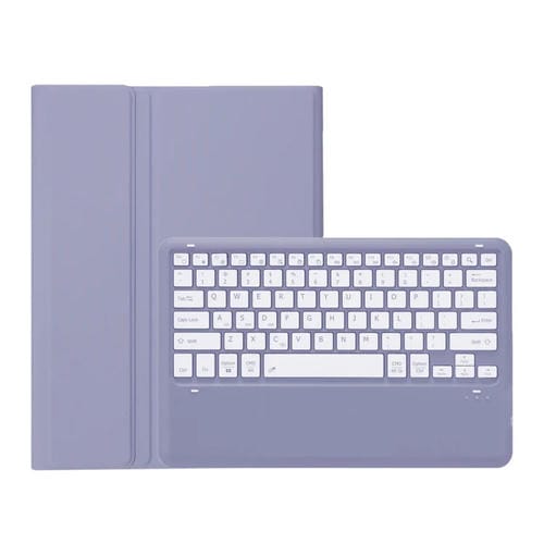 Funda de Cuero para Huawei Matepad Pro 12.2 con Teclado Bluetooth Desmontable Ultradelgada (Blanco Lavanda)