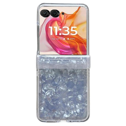 Estuche para Teléfono Motorola Razr 50 Ultra Carcasa Perlada Tres Piezas (Blanco)