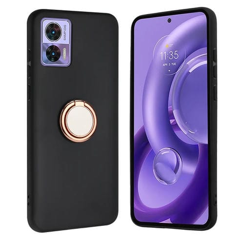 Funda TPU con Soporte de Anillo Mate para Motorola Edge 30 Lite Neo (Oro Rosa)