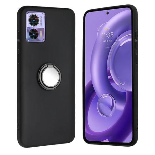 Funda TPU con Soporte de Anillo para Motorola Edge 30 Lite Neo (Negra)
