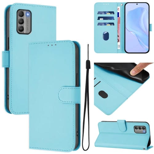 Funda Piel Sintética con Cordón para Nokia G400 (Azul Cielo)