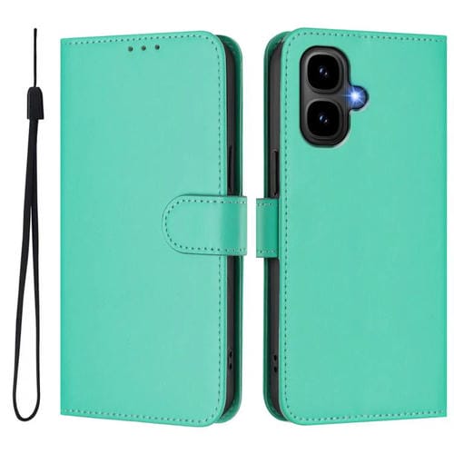 Funda de cuero con textura de piel y cordón para Infinix Smart 10 4G (verde)