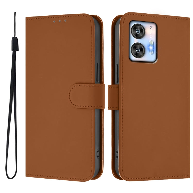 Funda de Piel Sintética con Cordón para Teléfono Oukitel C35 (Marrón)