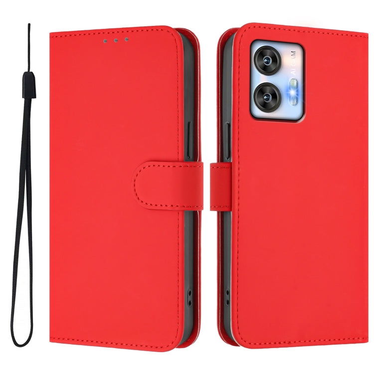 Funda de Piel Sintética con Cordón para Teléfono Oukitel C35 (Rojo)