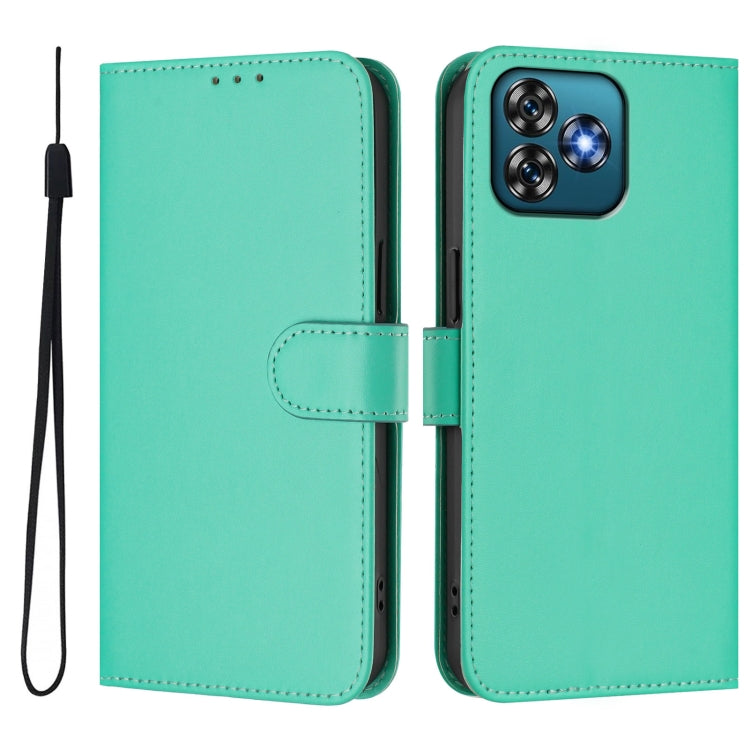 Funda de Piel Sintética con Cordón para Teléfono Oukitel C53 (Verde)