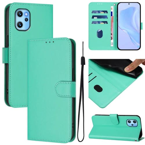 Funda Piel Sintética con Cordón para Umidigi Power 7 Max Acabado Mate (Verde)
