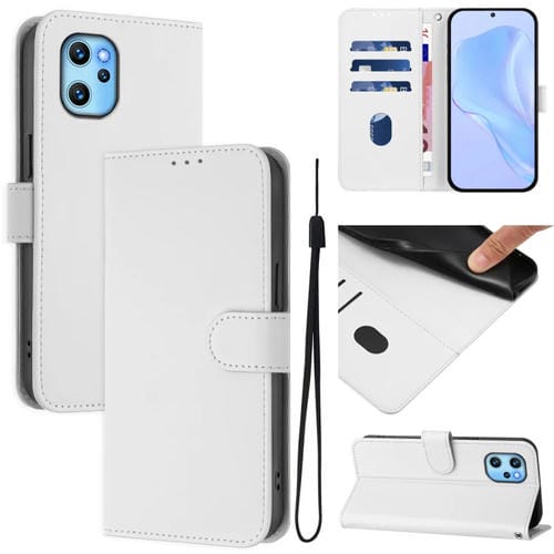 Funda Piel Sintética con Cordón Umidigi Power 7 Max Tacto Suave (Blanco)