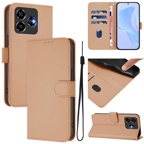 Funda de Piel Sintética con Cordón para ZTE Blade V60 con Tacto Suave (Desnudo)