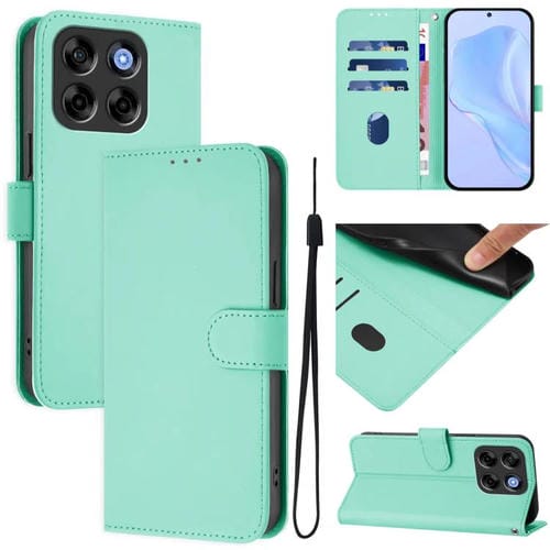 Funda de Piel Sintética con Cordón para ZTE Blade V70 Vita/V70 (Verde Menta)