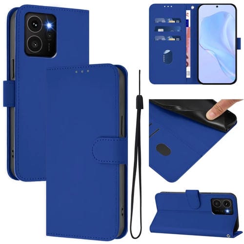 Funda de Cuero para Teléfono HMD Skyline Skin Feel con Cordón (Azul Oscuro)