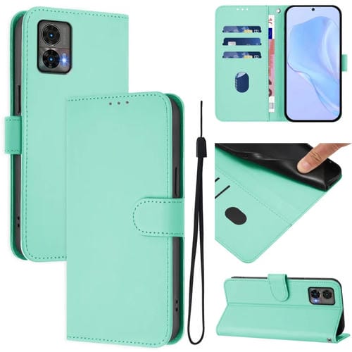 Funda Piel Sintética con Cordón Motorola Edge 30 Neo Skin Feel (Verde Menta)