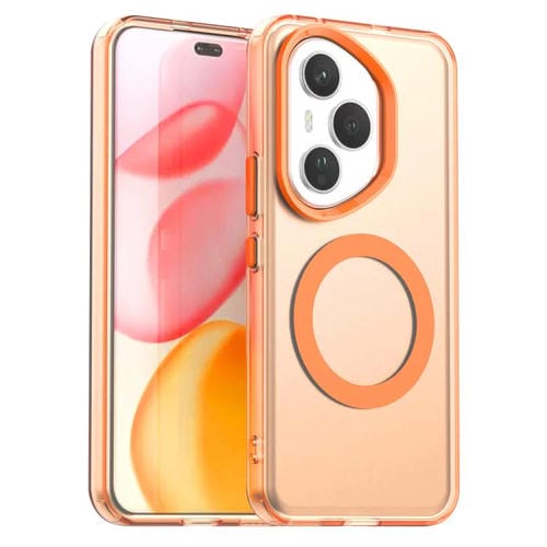Funda híbrida de TPU y PC con Magsafe Candy para Honor 400 Pro Global (160,8 mm, color naranja)