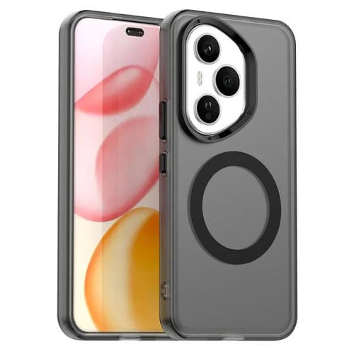 Funda híbrida de TPU y PC con Magsafe Candy para Honor 400 Pro Global (160,8 mm) (Negro)