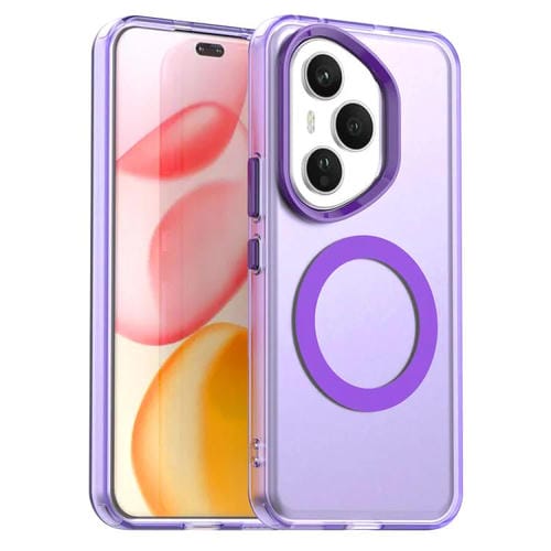 Funda híbrida de TPU y PC con Magsafe Candy para Honor 400 Pro Global (160,8 mm) (morado)