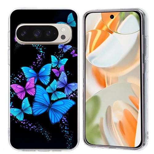 Funda TPU para Google Pixel 8 con Patrón de Pintura Colorida (Mariposas)