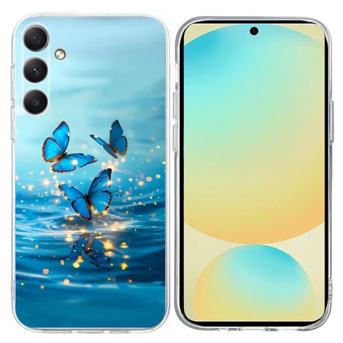 Funda TPU Samsung Galaxy A35 5G Patrón Pintura Colorida (Mariposas Azules)