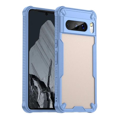 Funda híbrida TPU y PC con protección Glaseada para Google Pixel 8 Pro (Azul)