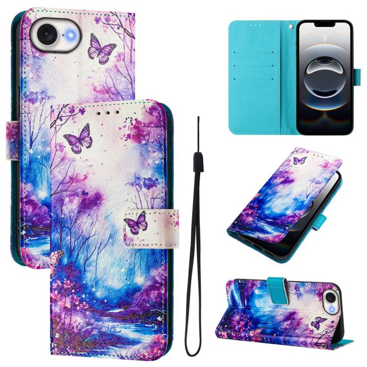 Funda de Cuero para iPhone 16E Diseño de Dibujos Artísticos (Dreamland)