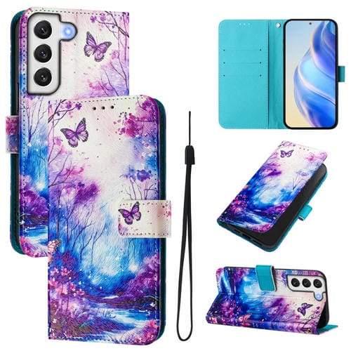 Funda de Cuero para Teléfono Samsung Galaxy S21 FE 5G Patrón Dibujo Artístico (Dreamland)