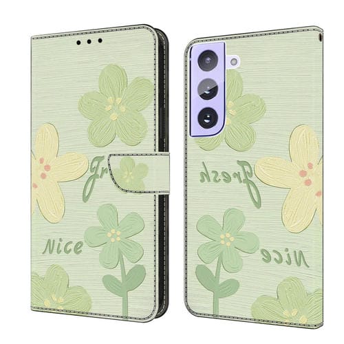 Funda de Piel Samsung Galaxy S21+ 5G Pintada Fresca Flores Frescas
