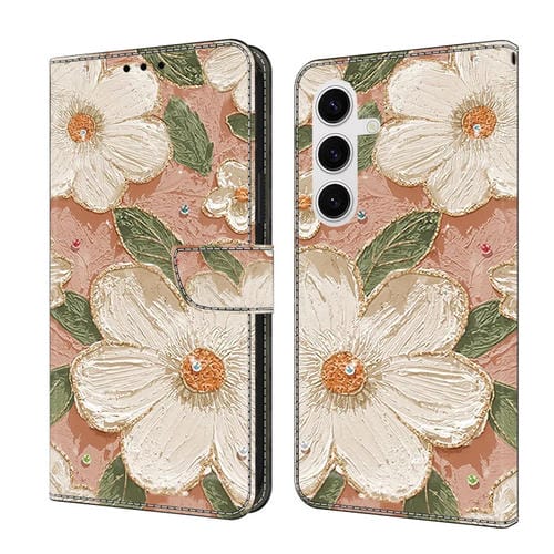 Funda de Piel Samsung Galaxy A24 4G/5G Pintada Fresca Protección (Girasol)