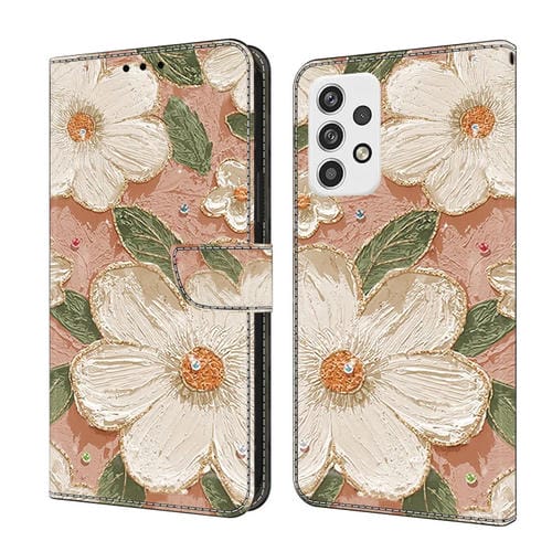 Funda de Piel Samsung Galaxy A13 4G/5G Pintada Fresca FunciĂłn ProtecciĂłn (Girasol)
