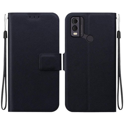 Funda de Cuero Ultrafina con Hebilla Magnética para Nokia C22 (Negra)