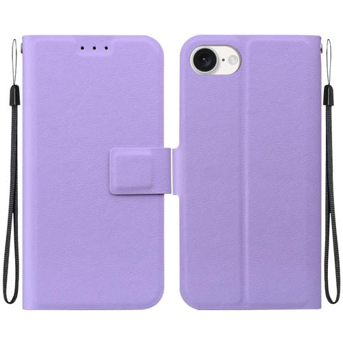 Funda de Cuero Ultrafina con Hebilla Magnética para iPhone 16E (Morado)